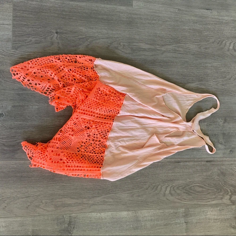 Free People Pink Long Shirt Top Blouse XS. M - Picture 7 of 8